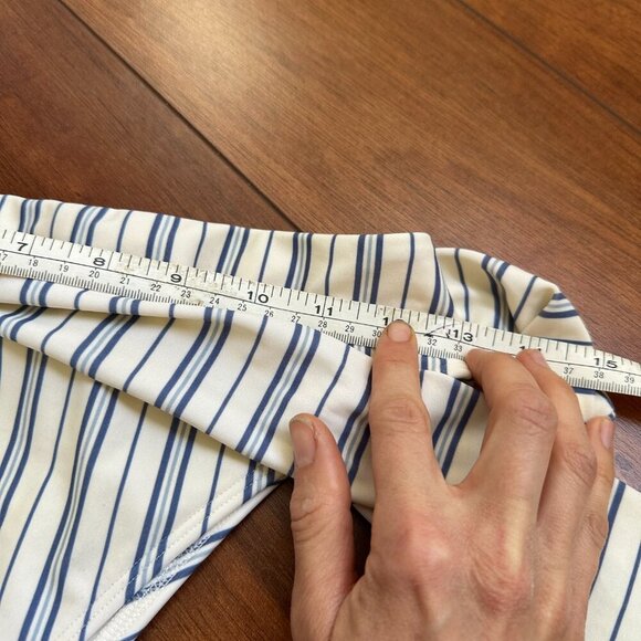 Abercrombie and Fitch Blue and White Striped Bikini Bottom Size Small - Picture 3 of 5